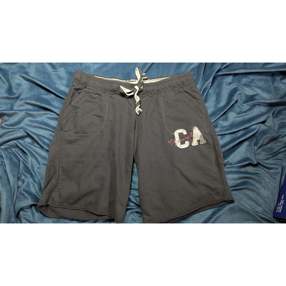 Old Navy Women's Vintage Embroidery Athletic Drawstring Gray Sweat Shorts Medium